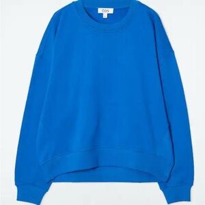 COS Bright Blue Crewneck Sweatshirt Minimalist Size Small
